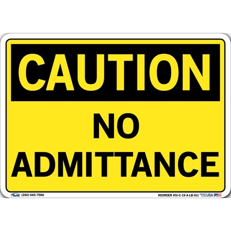 Vestil Vinyl Label Sign, 7-1/2" H, 10-1/2" W, Vinyl Label, Rectangle, English, SI-C-19-A-LB-011 SI-C-19-A-LB-011
